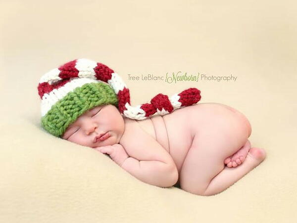 Elf Stocking Cap Christmas Hat Baby Children Women