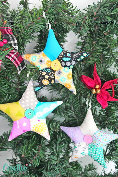 Patchwork Star Ornaments Patchwork Star Ornaments