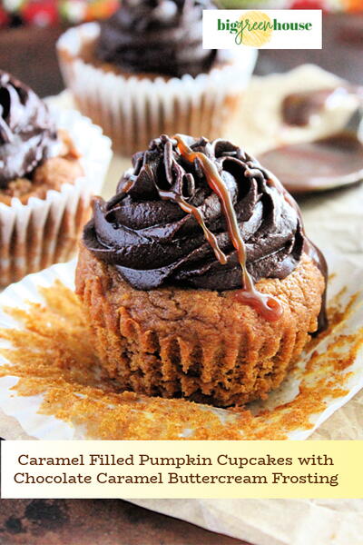 Caramel Filled Pumpkin Cupcakes With Chocolate Caramel Buttercream Frosting Caramel Filled Pumpkin Cupcakes With Chocolate Caramel Buttercream Frosting