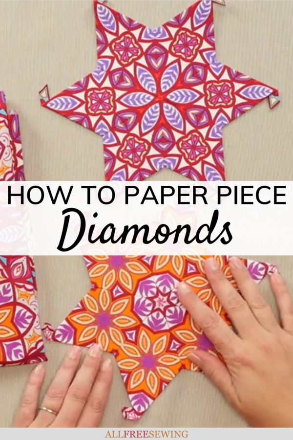 How to Paper Piece Diamonds pin