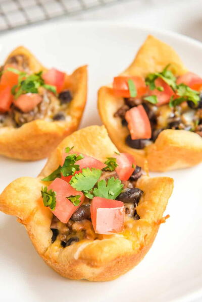 Baked Taco Cups Baked Taco Cups
