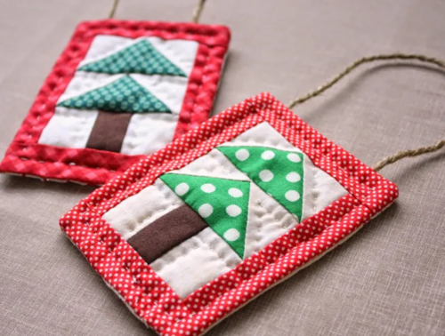 Bitty Trees Quilted Ornaments Bitty Trees Quilted Ornaments