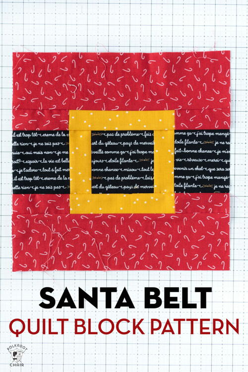 Santas Belt Quilt Block Pattern Santas Belt Quilt Block Pattern