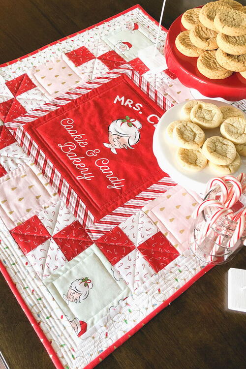Mrs Claus Christmas Table Topper Pattern Mrs Claus Christmas Table Topper Pattern