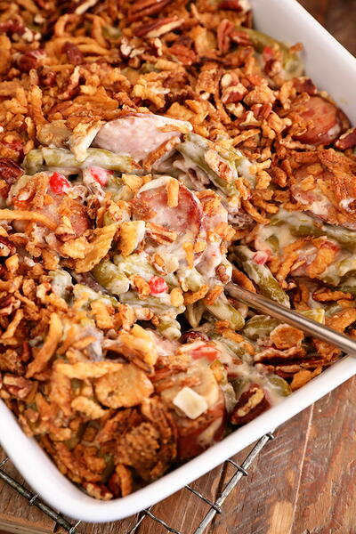 Crunchy Creole Green Bean Casserole Crunchy Creole Green Bean Casserole