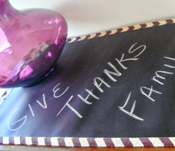 No-Sew Schoolhouse Chalkboard Table Runner No-Sew Schoolhouse Chalkboard Table Runner