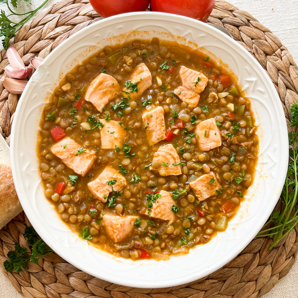Classic Spanish Lentils With Salmon Quick Easy Hearty Stew Recipe Classic Spanish Lentils With Salmon | Quick & Easy Hearty Stew Recipe