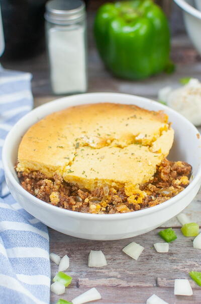 Air Fryer Sloppy Joe Cornbread Casserole Air Fryer Sloppy Joe Cornbread Casserole