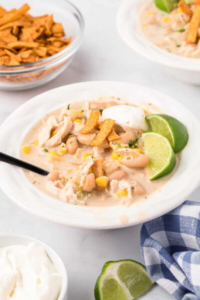 Creamy Slow Cooker White Chicken Chili Creamy Slow Cooker White Chicken Chili