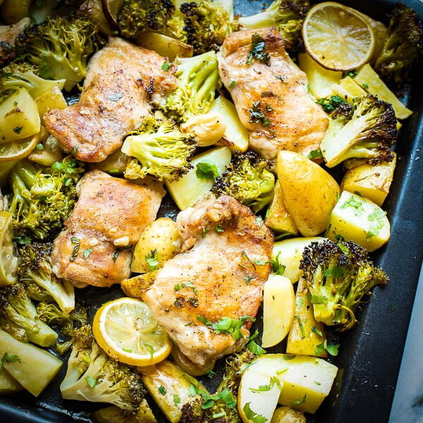 Sheet Pan Chicken Thighs Sheet Pan Chicken Thighs