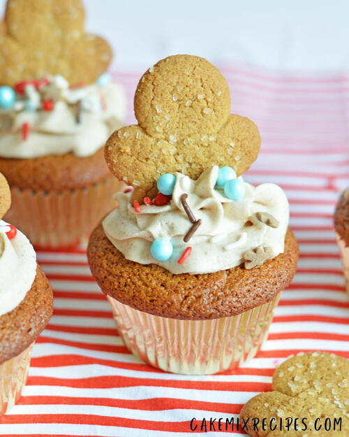 Gingerbread Man Cupcakes Gingerbread Man Cupcakes