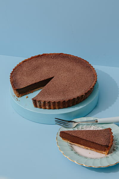 Chocolate Custard Tart with Caramelized Condensed Milk Chocolate Custard Tart with Caramelized Condensed Milk