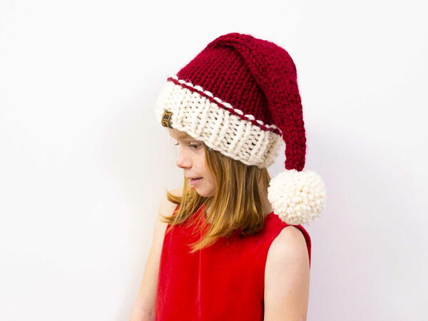 Santa Stocking Cap Christmas Hat Toque Baby Children Women