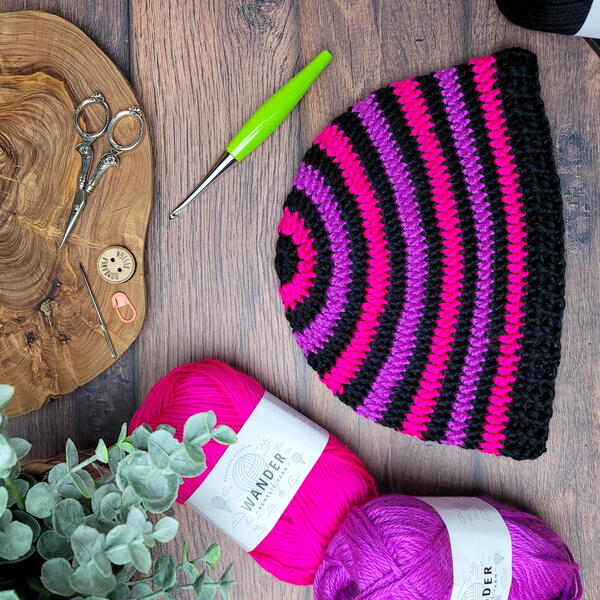 Wander Around Casual Striped Beanie Wander Around Casual Striped Beanie