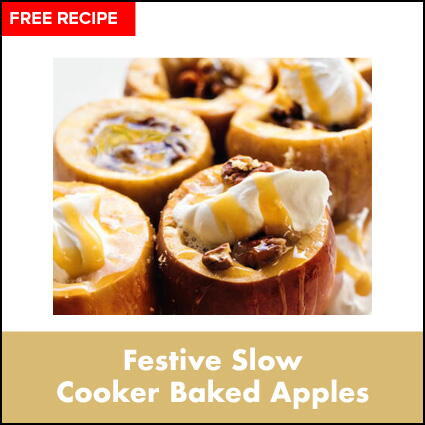 Festive Slow Cooker Baked Apples
