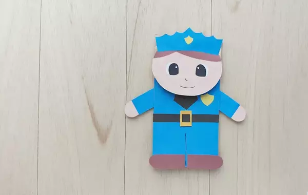 Paper Bag Police Puppet Paper Bag Police Puppet