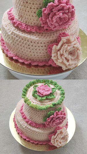 Crochet Birthday And Wedding Cake Crochet Birthday And Wedding Cake
