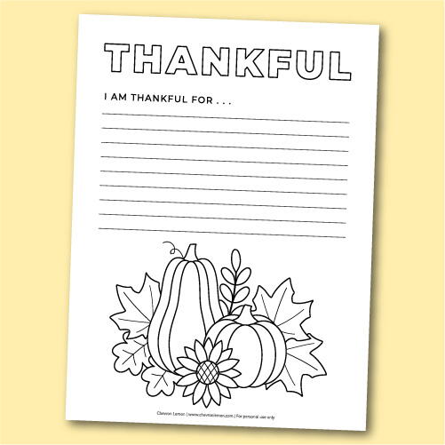 Printable Gratitude Coloring Page Printable Gratitude Coloring Page