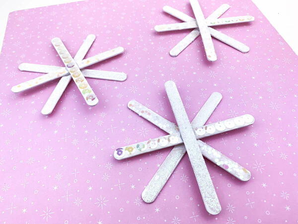 Shiny And Sparkly Snowflake Craft Shiny And Sparkly Snowflake Craft