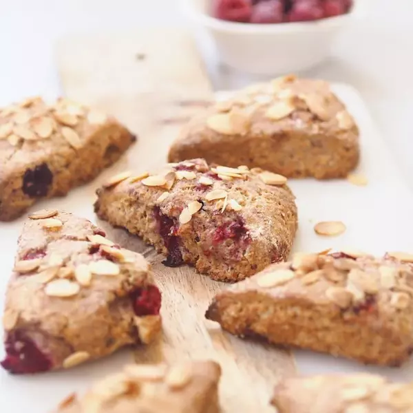 Almond Raspberry Gluten Free Scones - Vegan And Healthy Almond Raspberry Gluten Free Scones - Vegan And Healthy