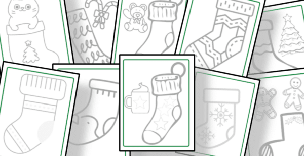 Free Printable Christmas Stocking Coloring Pages Free Printable Christmas Stocking Coloring Pages