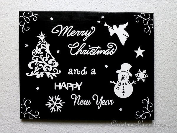 Faux Chalkboard Christmas Sign Faux Chalkboard Christmas Sign