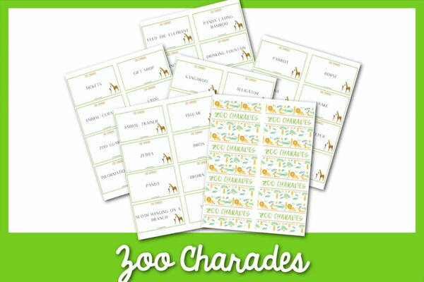 50 Awesome Zoo Charades Ideas Printable Cards 50+ Awesome Zoo Charades Ideas + Printable Cards