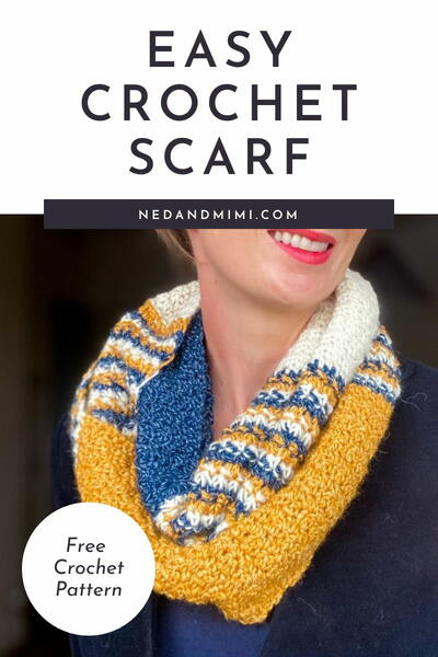 Orla Striped Crochet Infinity Scarf Orla Striped Crochet Infinity Scarf