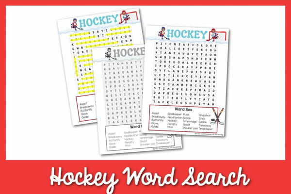 The Best Hockey Word Search The Best Hockey Word Search