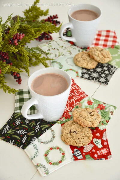 Christmas Star Mug Rug Christmas Star Mug Rug