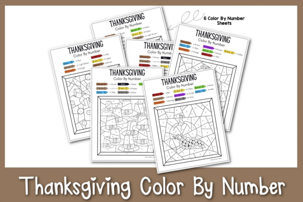 Thanksgiving Color By Number Printable Thanksgiving Color By Number Printable