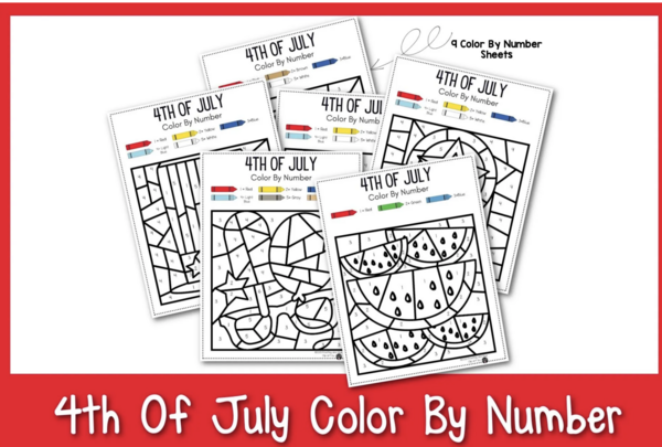 Fourth Of July Color By Number Printables Fourth Of July Color By Number Printables