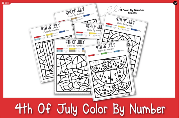 Fourth Of July Color By Number Fourth Of July Color By Number