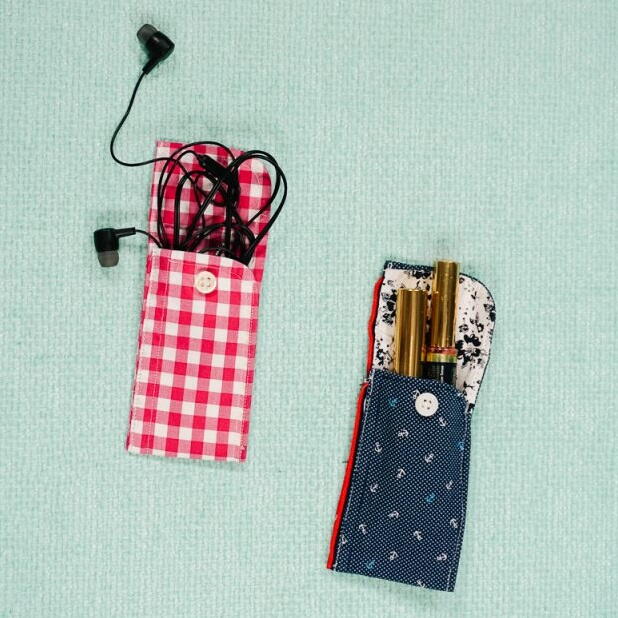 Upcycled Shirt Cuff Pouch Upcycled Shirt Cuff Pouch