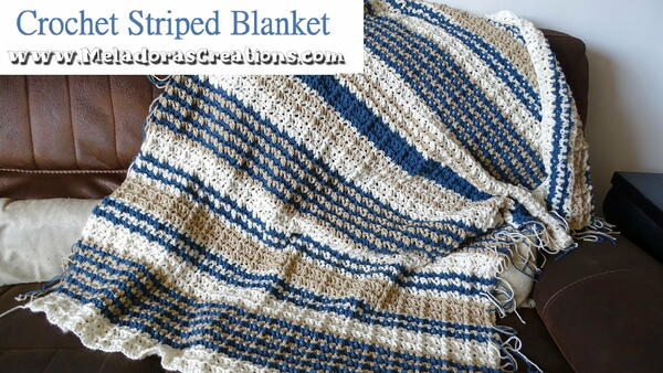 Striped Crochet Blanket Pattern Striped Crochet Blanket Pattern