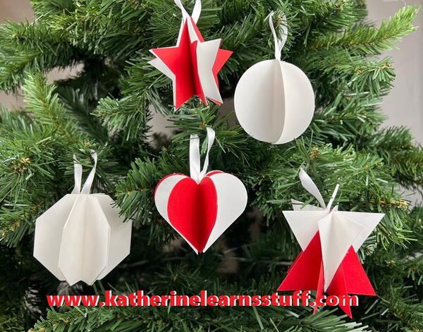 Simple Paper Christmas Ornaments Simple Paper Christmas Ornaments