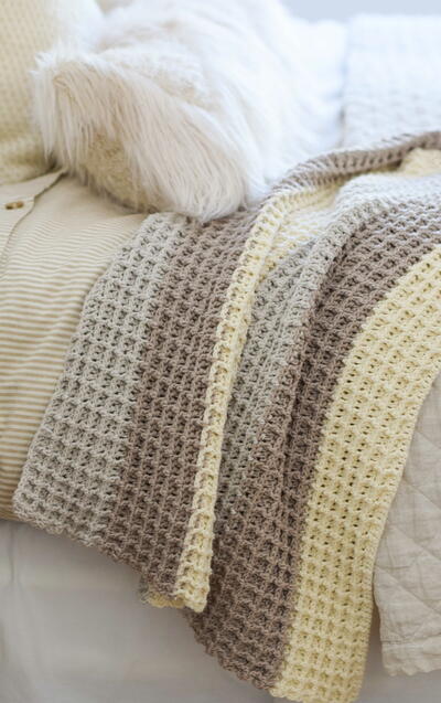 Winterscape Waffle Stitch Blanket Winterscape Waffle Stitch Blanket