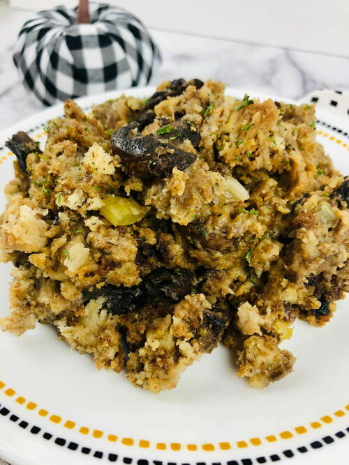 Slow Cooker Mushroom Stuffing Slow Cooker Mushroom Stuffing