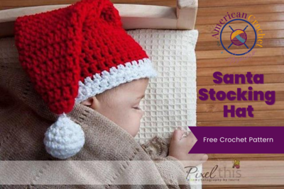 Santa Stocking Hat: Easy Crochet Pattern In 6 Different Sizes