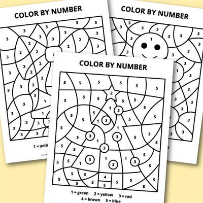 Christmas Color By Number Pages