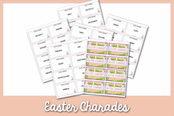 50 Easter Charades Ideas  Printable Cards 50 Easter Charades Ideas + Printable Cards