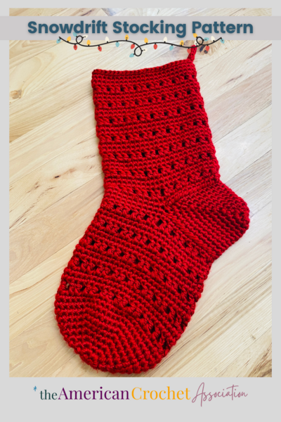 Snowdrift Christmas Stocking: Quick & Easy Crochet Pattern