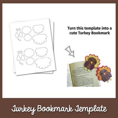 Turkey Bookmark For Kids
