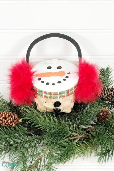 Basket Snowman Craft Basket Snowman Craft