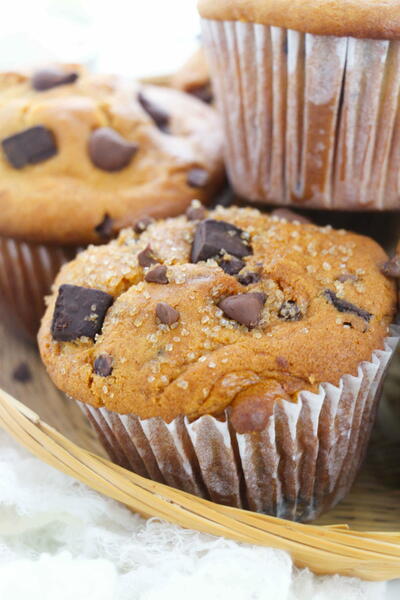 Bakery Style Chocolate Chip Muffins Bakery Style Chocolate Chip Muffins