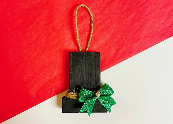 Snowman Top Hat Jenga Block Ornaments Snowman Top Hat Jenga Block Ornaments