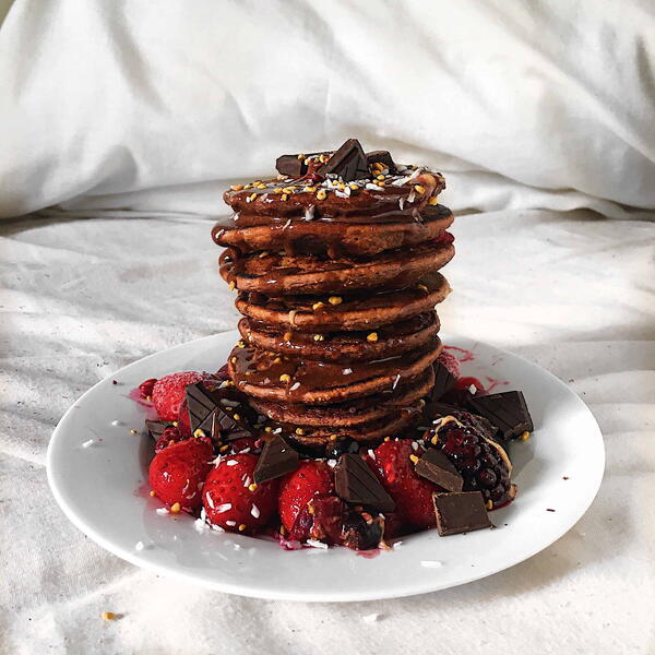Healthy Chocolate Vegan Pancakes Healthy Chocolate Vegan Pancakes