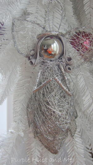 Shimmering Silver Abaca Angel Ornament Shimmering Silver Abaca Angel Ornament
