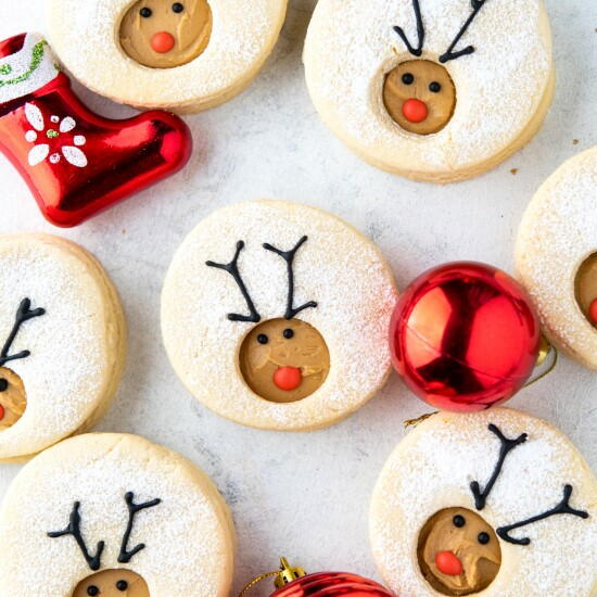 Reindeer Linzer Cookies Reindeer Linzer Cookies