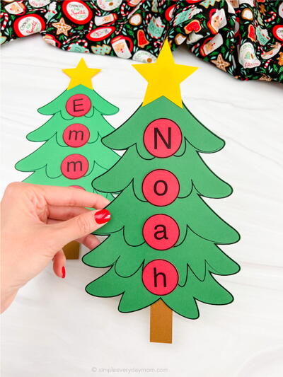 Christmas Tree Name Craft
